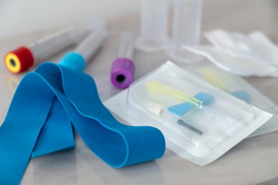 phlebotomy supplies laying on table