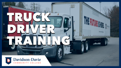 Text reads: "Truck Driver Training"