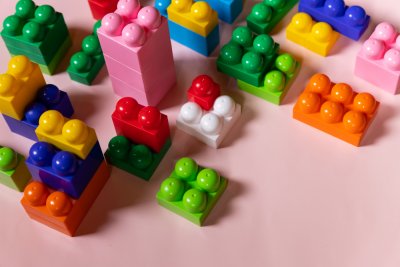 Colorful building blocks for small children