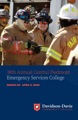 Cover of booklet for 38th Annual Central Piedmont Emergency Services College
