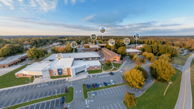 Aerial Shot of Davidson-Davie Community College Campus