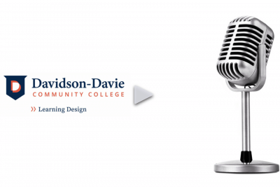 Tabletop Microphone and Davidson-Davie Learning Design Logo