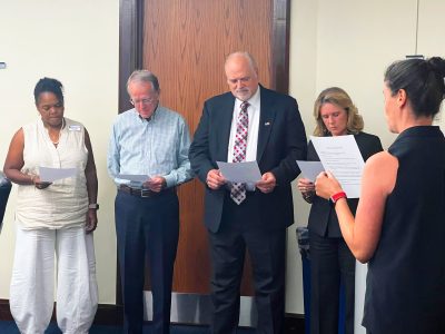 New and returning Davidson-Davie trustees take oath of office