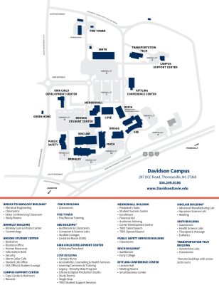 Davidson-Davie Community College Davidson Campus Map