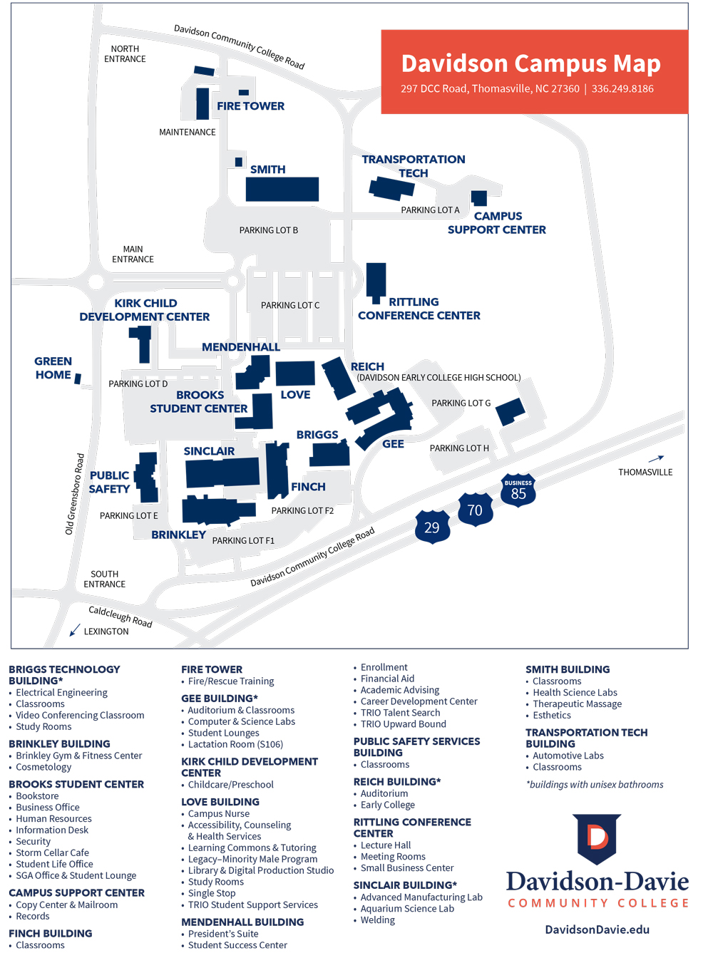 Davidson Campus Map