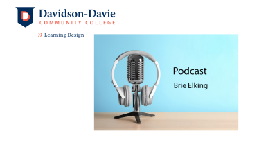 Learning Design Podcast. Text reads: "Podcast Brie Elking"