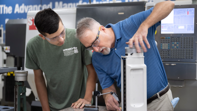Computer Integrated Machining Student and Instructor